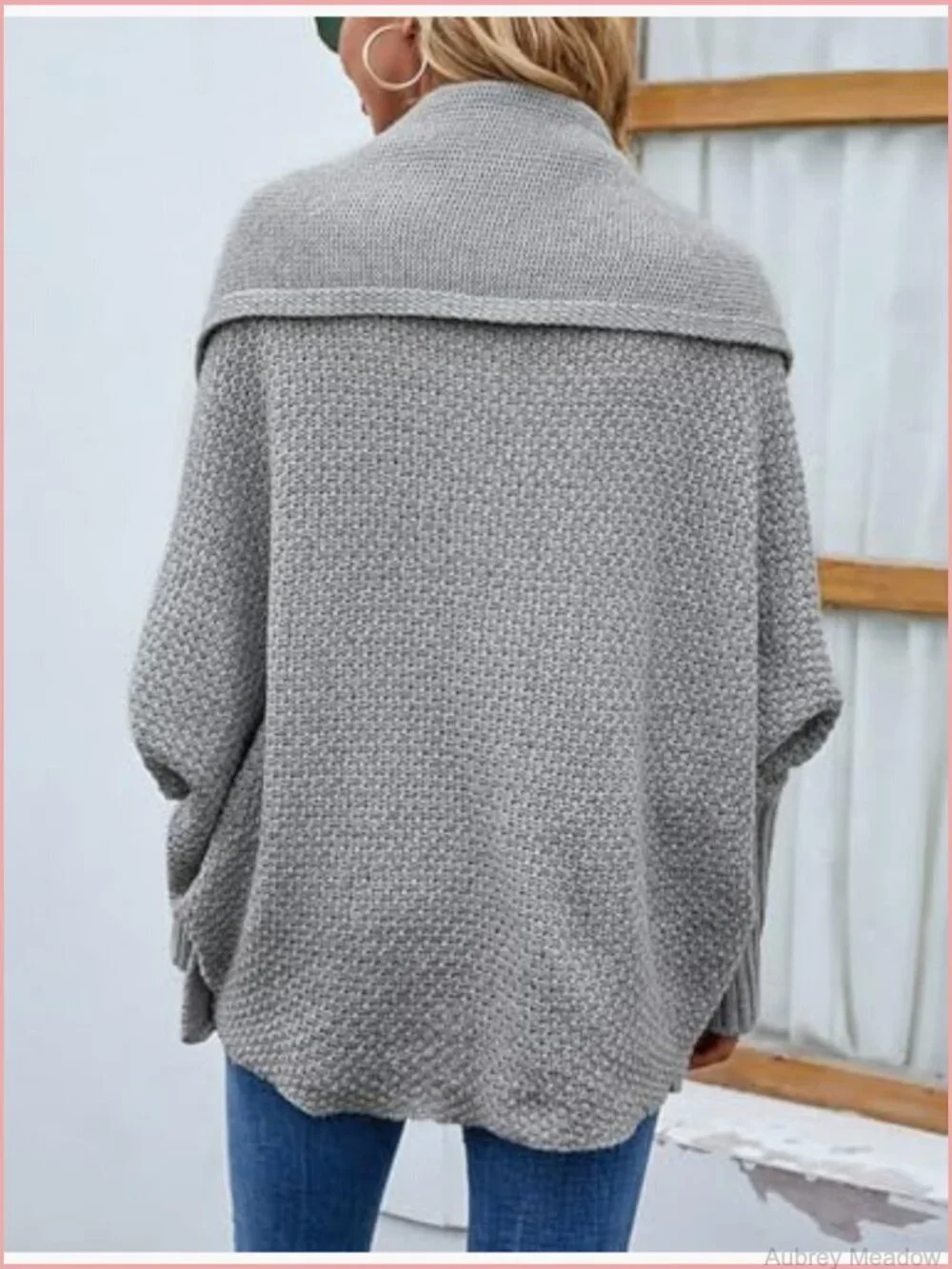 Knitted Shawl Wrap Scarf Cape Shoulder Top Cardigan Open Front Shrug
